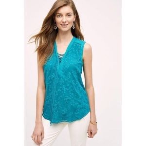 Maeve Embroidered Lace Up Tank 4